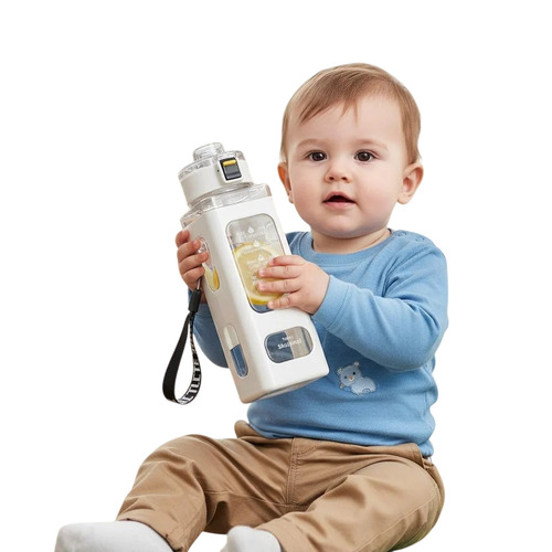 1000ml Straw Lid Plastic Kids Water Bottle