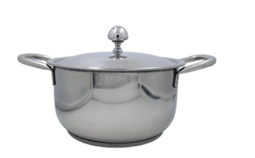 10inch Stainless Steel Casserole - Silver, Polished Finish | Corrosion Resistant, Durable, Even Heating, Rust Free