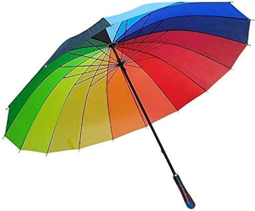 19 Inch Polyester Foldable Kids Umbrella - Multicolor, Water-Resistant, Lightweight, Quick-Drying