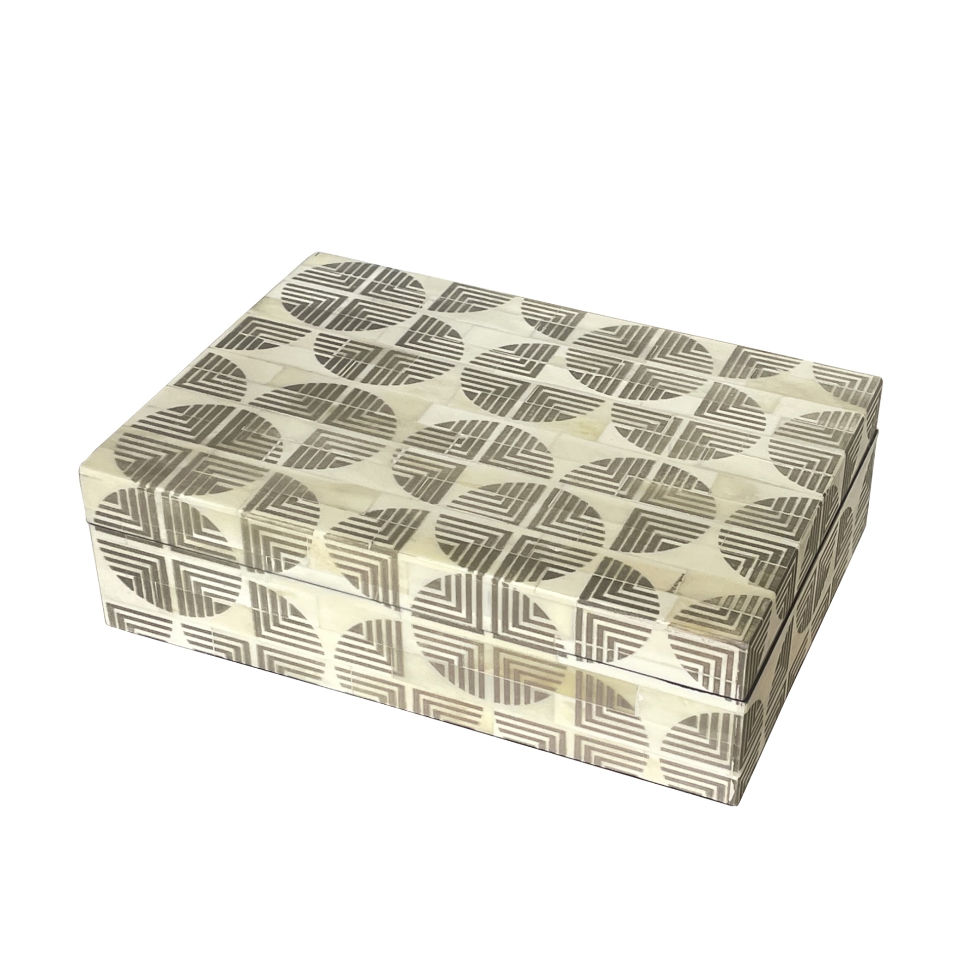 Engraved Geometric Pattern Storage Box