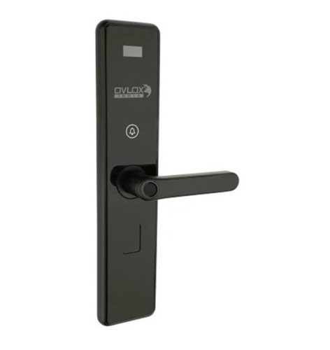Fingerprint Smart Door Lock - Metal Mortise, Standard Size, Black, Mifare Key Card, 5 Way Unlocking, Door Bell Function