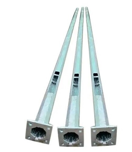 Gi Octagonal Poles - Galvanized Iron, Silver, Polished Surface | Weather Resistant, Rust Protection, Strong Structure