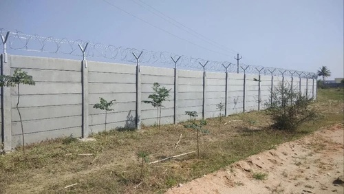 Industrial Boundary Wall - Concrete, 6 Feet Length, Grey, 2 Inch Thickness, Prefab Plank | Durable, Solid, Rectangular