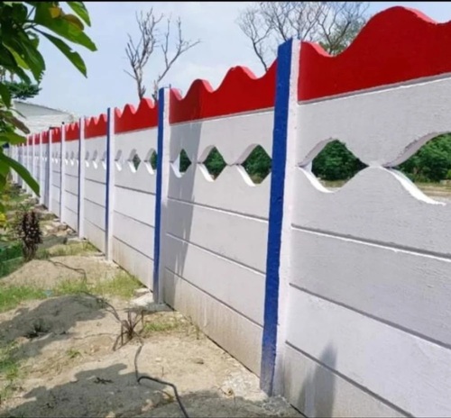 Precast Pre-Stressed Boundary Wall - M30 Material, 10 Ft Height, 2 Inch Thickness, 6 Ft Plank Length | Strong, Rectangular, Polished Surface, Industrial Use