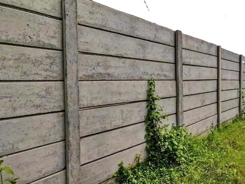 Rcc Boundary Wall - 2" Thick, 5-10ft Height, Grey Prefab | Durable, Strong, Rectangular Solid Compound Wall