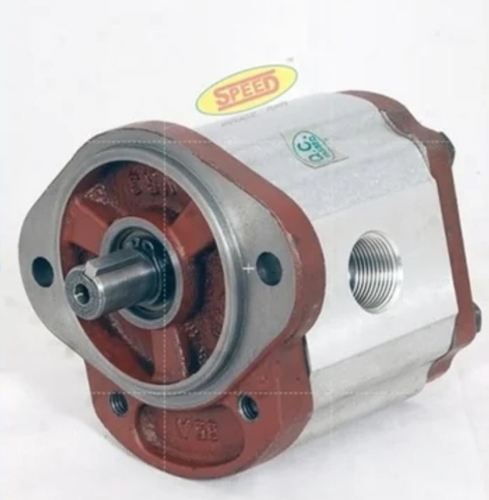Triple Stage Hydraulics Gear Pump - Stainless Steel, Silver Red, 220 Volt | High Pressure, Smooth Operation, Leak Resistant, Low Noise, Compact Design