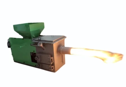 1.5hp Wood Pellet Burner - Stainless Steel, Green | Continuous Feeding, Uniform Heating, Low Emissions, Automatic Operation, Fuel Saving