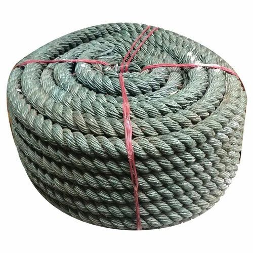 15 Mm Hdpe Twisted Rope - 4 Ply, Round, Olive Green | Waterproof, Tear-Resistant, Lightweight