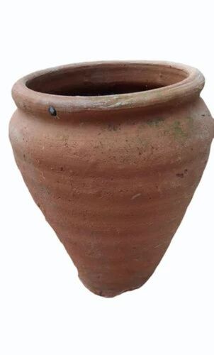 6inch Clay Cooking Pot - 1.5 Litre, Brown Matte Finish | Cone Shape for Cooking