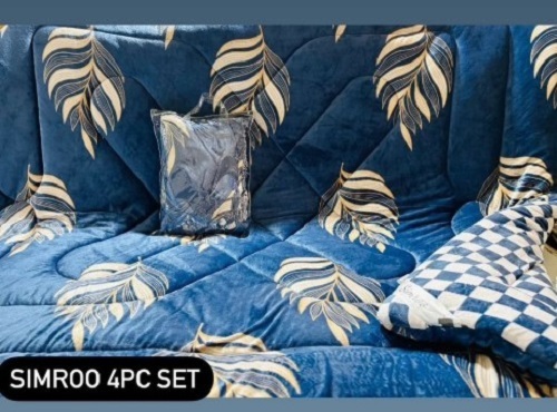 Bed Quilt Set - Full Size Printed Pattern | Winter Use, Customizable, Tested Quality