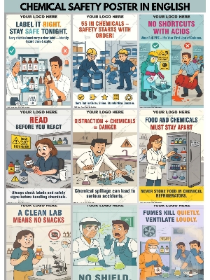 Chemical And Laboratory Safety Posters - Coating Type: Lamination