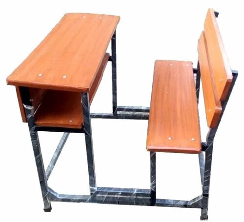 Durable School Dual Desk - Standard Size, Brown | Durable, Eco-Friendly, Long Lasting
