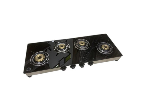 Glass Top 4 Burner Manual Gas Stove
