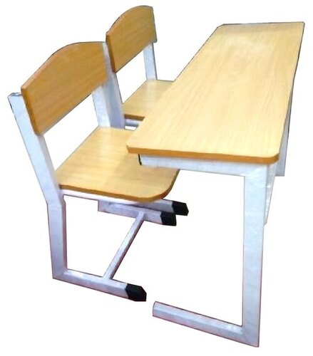 Modern School Desk & Chair - Standard Size Brown School Bench, Durable, Eco-Friendly, Long Lasting