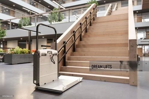 Platform Lift - Stainless Steel, 15 Feet Operating Height | Electric Power, Railing On Platform, AMC Available