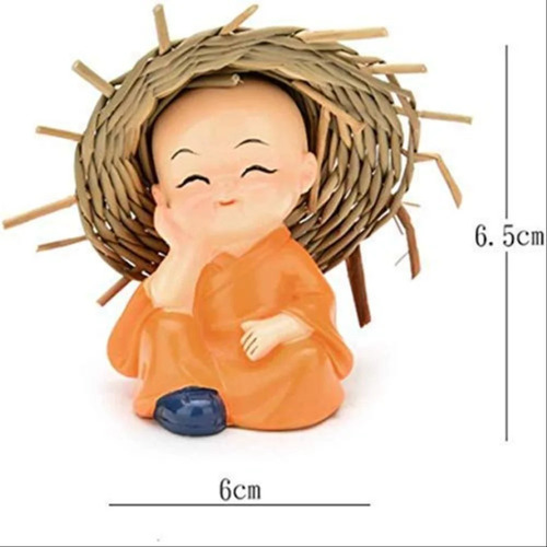 Polyresin Baby Hat Monk Buddha Statue - 10x5x11 cm, Smooth Polished Finish, Durable Eco-Friendly Material