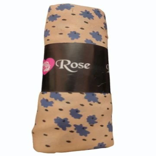 Rayon Printed Stole - Full Length, Beige & Blue, Soft Velvety Feel | Lightweight, Quick Dry, Neatly Stitched