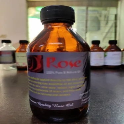 Rose Oil - Rosa damascena Flowers Liquid, Clear Rose-Scented, 99% Pure Fragrance Compound