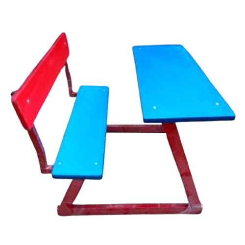 School Desk Z Shape - Mild Steel, Standard Size, Blue | Durable, Eco-Friendly, Long Lasting
