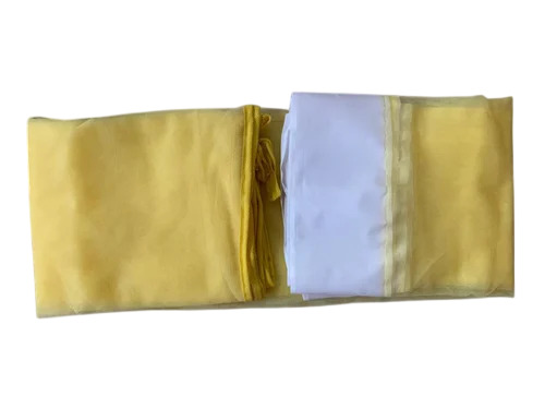 Yellow Color Square Hanging Mosquito Net For Queen Size Bed