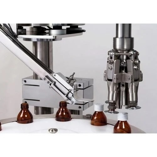 Bottle Capping Machine - Metal Standard Size Silver, 380V, Variable Speed | Durable, Corrosion Resistant, Easy to Operate