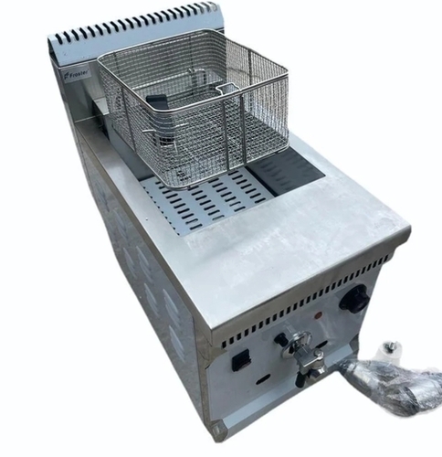 Commercial Gas Deep Fryer - Stainless Steel, Silver, High Pressure | High Heat Durable Body, Corrosion Resistant, Even Cooking, Energy Efficient, Easy Cleaning, Hygienic Design, Long Lasting