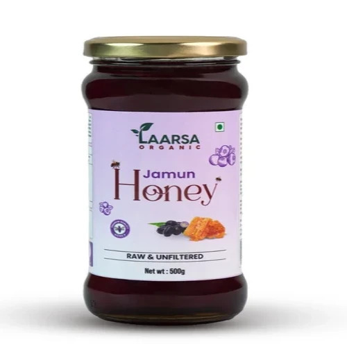 Jamun Honey - Dark Color Food Grade Bottle | Pure Raw Unprocessed Honey Natural Sweetness Herbal Benefits