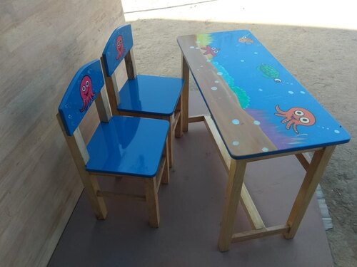 Kindergarten Classroom Furniture - Wood, Standard Size, Blue | Durable, Eco-Friendly, Long Lasting