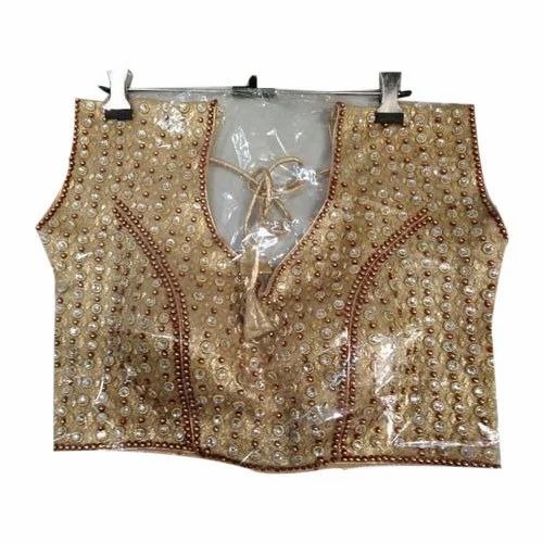 Ladies Blouse - Georgette, S-XXXL, Golden | Breathable, Anti Wrinkle, No Fade, Quick Dry, Washable
