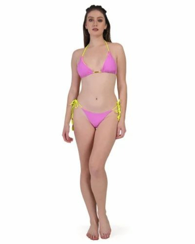 Lingeries - Nylon Spandex, Sizes 28-42, Pink | Non-Padded Bikini, Breathable, Slim Straps, Skin-Friendly