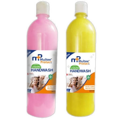 Liquid Hand Wash - 100% Pure, Standard Size, Yellow & Pink | Non-Sticky, Long Lasting Protection, Kills 99.9% Germs