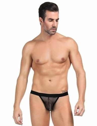 Mens Mesh Underwear - Mesh Material, Size 28-42, Black, Breathable, Skin-Friendly, Elastic Waistband