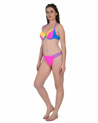 Plain Lingerie - Spandex Bikini Set, Multicolor, Sizes S-XXXL | Non-Padded, Breathable, Skin-Friendly, Slim Straps