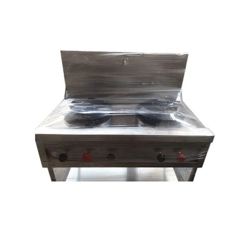 SS Chinese Two Burner Cooking Range