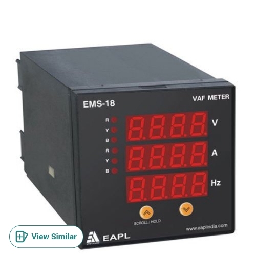 Vaf Meter - Plastic and Metal, Standard Size, Black | Digital Display, 220 Volt, Single Phase, Shock Resistant, Easy to Install