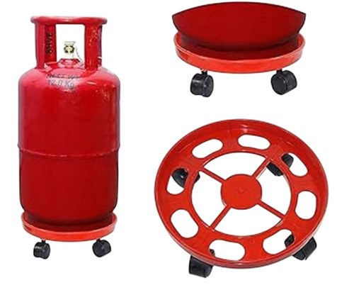 20 Kg Capacity Plastic Gas Cylinder Trolley with Heavy Duty 4 Wheels