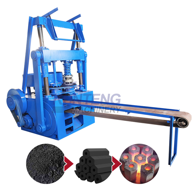 Hazelnut Shell Charcoal Powder Briquetting Machine - Briquette Size: Customized