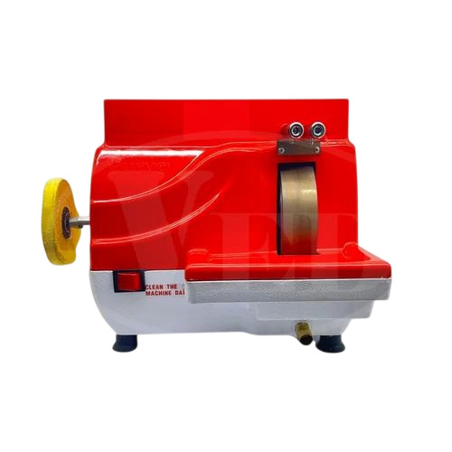 Heavy Duty Double Wheel Hand Edger - Metal Standard Size Red | Semi Automatic Electric Lens Grinding