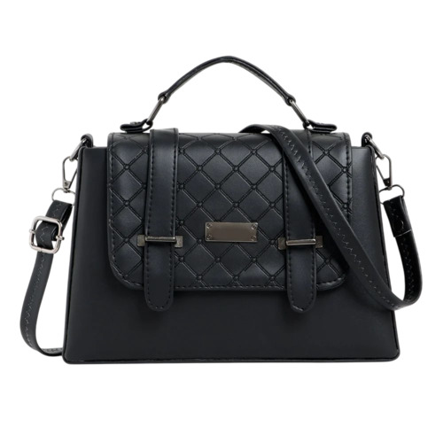 Ladies Black Sling Bags - PU Material, Customized Size, Black | Moisture Proof, Shock Resistance, Shoulder Length Handle