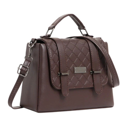 Ladies Sling Bags - PU Material, Customized Size, Coffee Color | Moisture Proof, Shock Resistance, Shoulder Length Handle