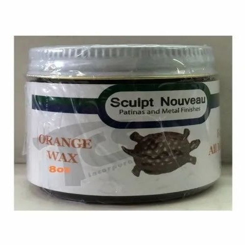 Metal Orange Wax (8oz) - 8 Oz Jar, Orange, Industrial White Wax, Grade A