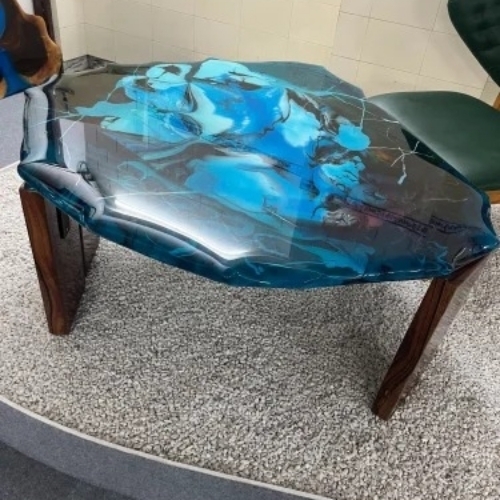 Sheesham Wood Resin River Table