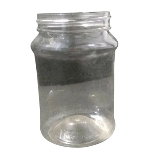 Transparent Plastic Pet Jar - 375 gm Round Transparent | Durable Lightweight Fine Finished