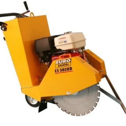 Concrete Cutting Saws - Yellow, Petrol/Electric Engine, Adjustable Depth | Diamond Blade Compatible, Vibration-Free Frame