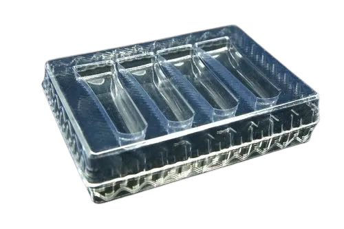 Plain Blister Packaging Tray - PVC, 6x3 Inch, Transparent, 5mm Thick, Glossy Finish, Hard, Eco Friendly, Lid Closure