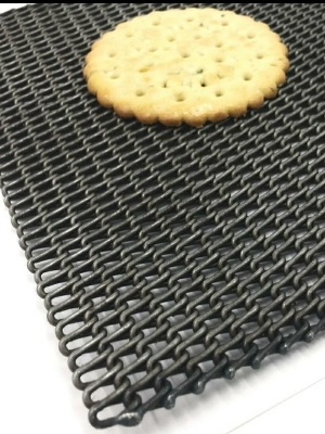 Z-47 Wire Mesh Conveyor Belt - Stainless Steel, Black, Z-47 Spiral Pitch | Smooth Operation, Heat And Corrosion Resistant