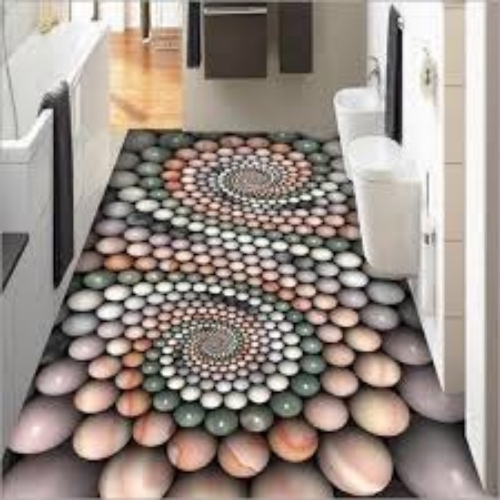 3d Printed Floor Tiles - Ceramic Multi-Color Polished | Durable Non-Slip Easy Installation