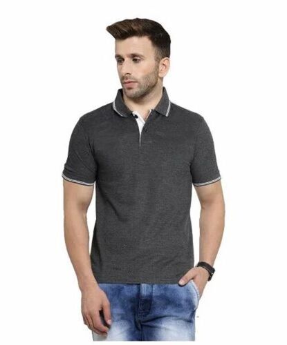 Black Men Promotional Cotton T-Shirt - Cotton, Customized Sizes, Black, V-Neck | Lightweight, Soft, Breathable, Quick Dry, Comfortable Fit