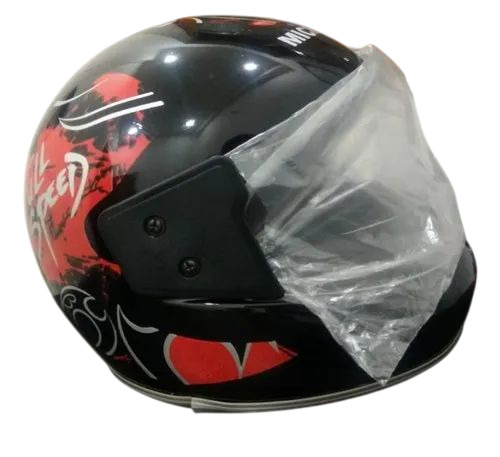 Black Motorcycle Helmet - Fiberglass, Customized Size, Black | Full Face, Durable, Fine Finished, 1 Year Warranty