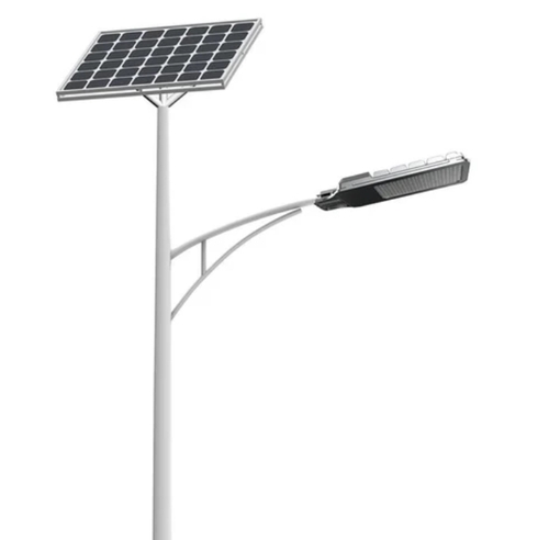 Brightstar Solar Streetlight 56W Polycarbonate Black Grey - 220V, High Brightness LEDs, Automatic Dusk Sensing, Weather Resistant, Adjustable Angle